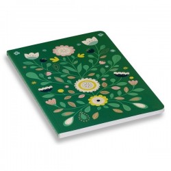 MINILABO - Green Folk Print Notebook by Atomic Soda