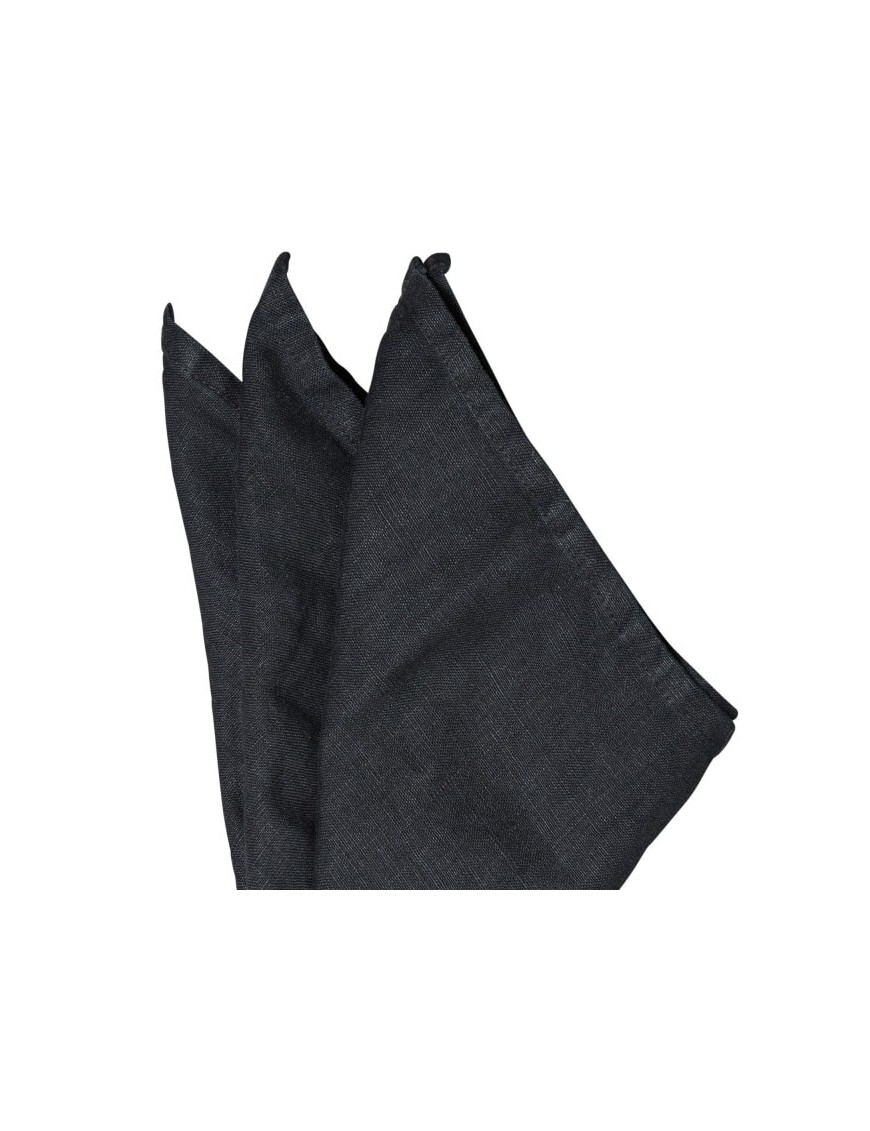 Serviette de table lin lavé : noir - Linge de table en lin, nappes,  serviettes, torchons