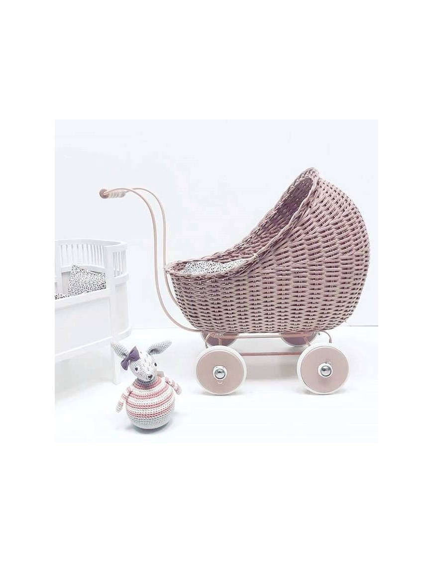 vintage baby doll stroller : dusty pink 